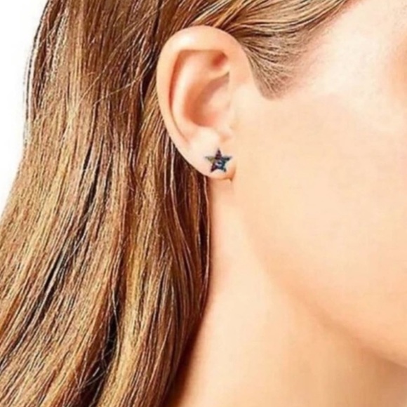 COACH Rainbow Swarovski Crystal Star Earrings - Picture 2 of 4